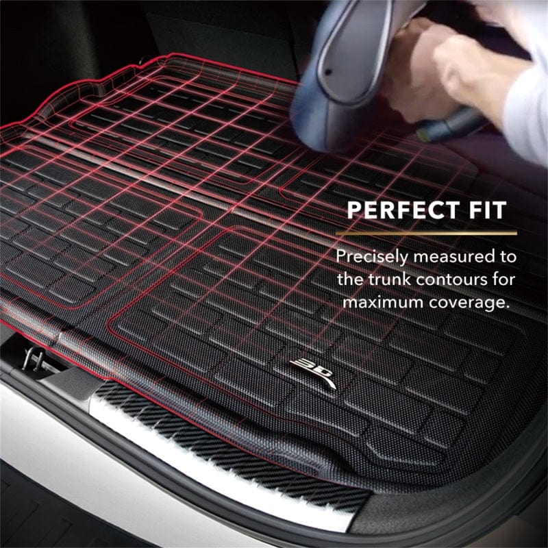 Kies-Motorsports 3D MAXpider 3D MAXpider 19-22 BMW 3 Series Sedan (w/o Spare Tire) Kagu Cross Fold Cargo Liner -Black (No Hybrid)