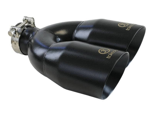 Kies-Motorsports aFe aFe Takeda 2.5in 304 Stainless Steel Clamp-on Exhaust Tip Passenger Side 2.5in Inlet 4inDual - Black