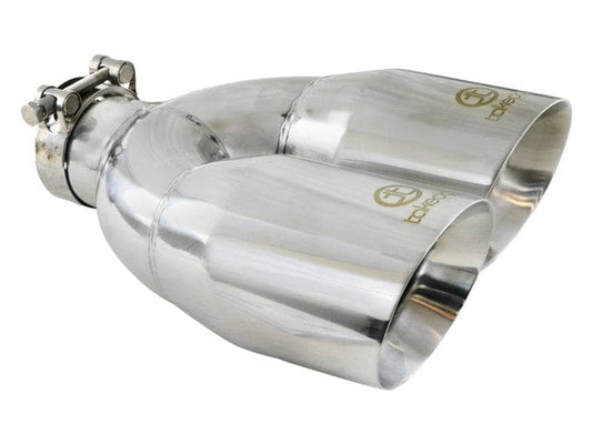 Kies-Motorsports aFe aFe Takeda 2.5in 304 Stainless Steel Clamp-on Tip Passenger Side 2.5in Inlet 4inDual - Polished
