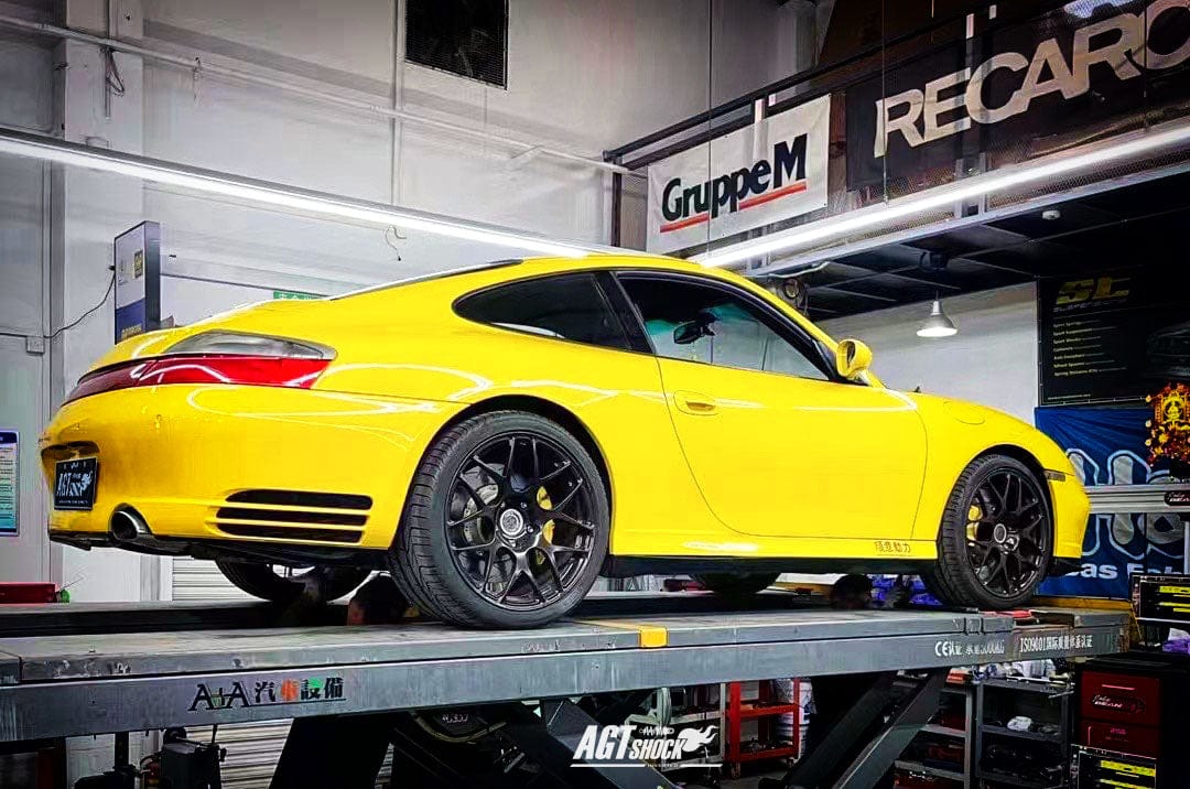 Kies-Motorsports AGT Shock AGT Shock 1998-2005 996 4WD 911 CARRERA Front Inverted Fork/Rear Vertical Fork-Front Spring Rate: 7K170 Rear Spring Rate: 9K200