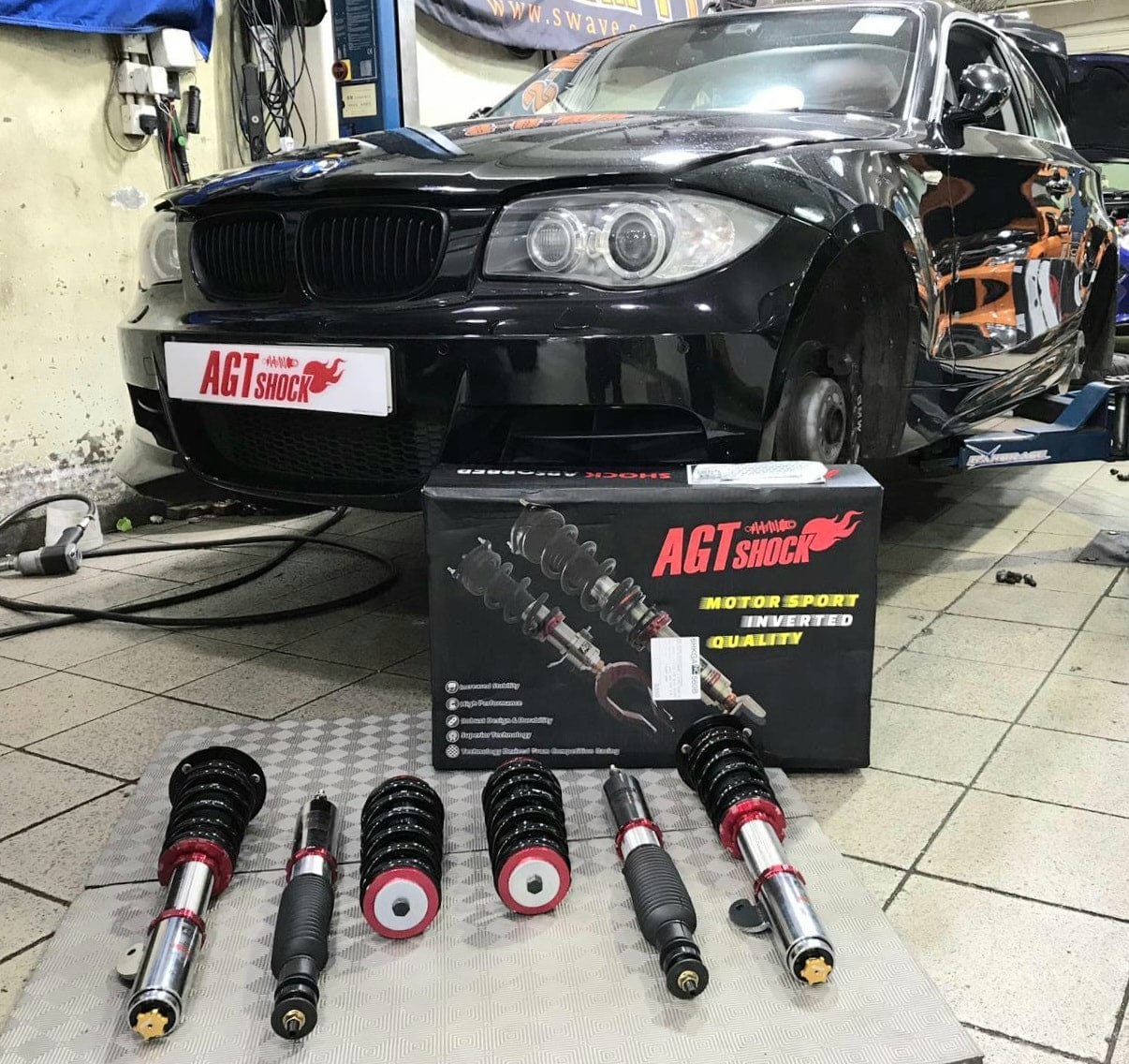 Kies-Motorsports AGT Shock AGT Shock 2004-2013 E87/E88 RWD 1 SERIES MK1 M COUPE Front Inverted Fork/Rear Vertical Fork-Front Spring Rate: 6K210 Rear Spring Rate: 7K230