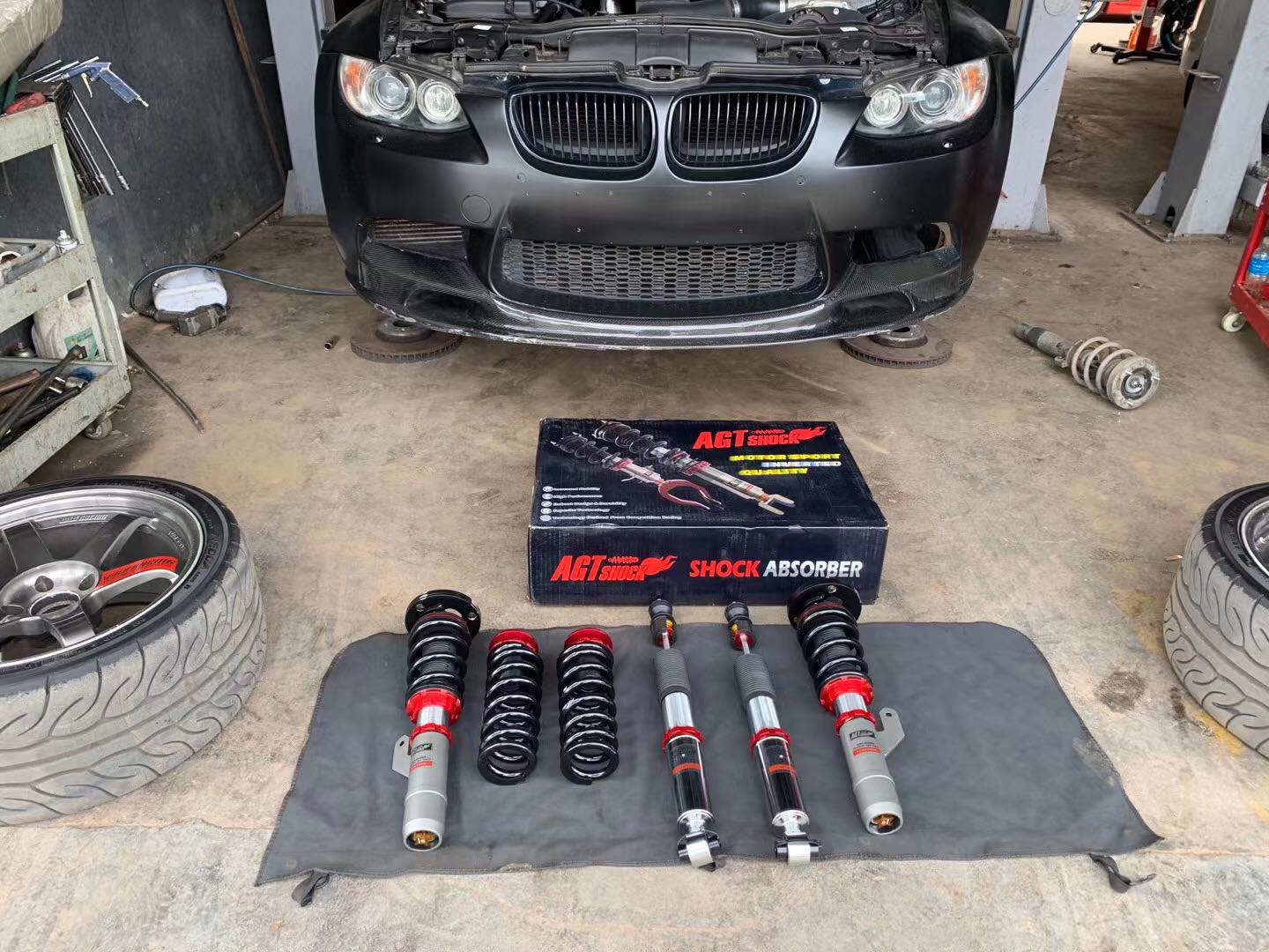 Kies-Motorsports AGT Shock AGT Shock 2005-2013 E90 /E91/E92/E93 2WD 3 SERIES MK5 Front Inverted Fork/Rear Vertical Fork - Front Spring Rate: 7K190 Rear Spring Rate: 10K220
