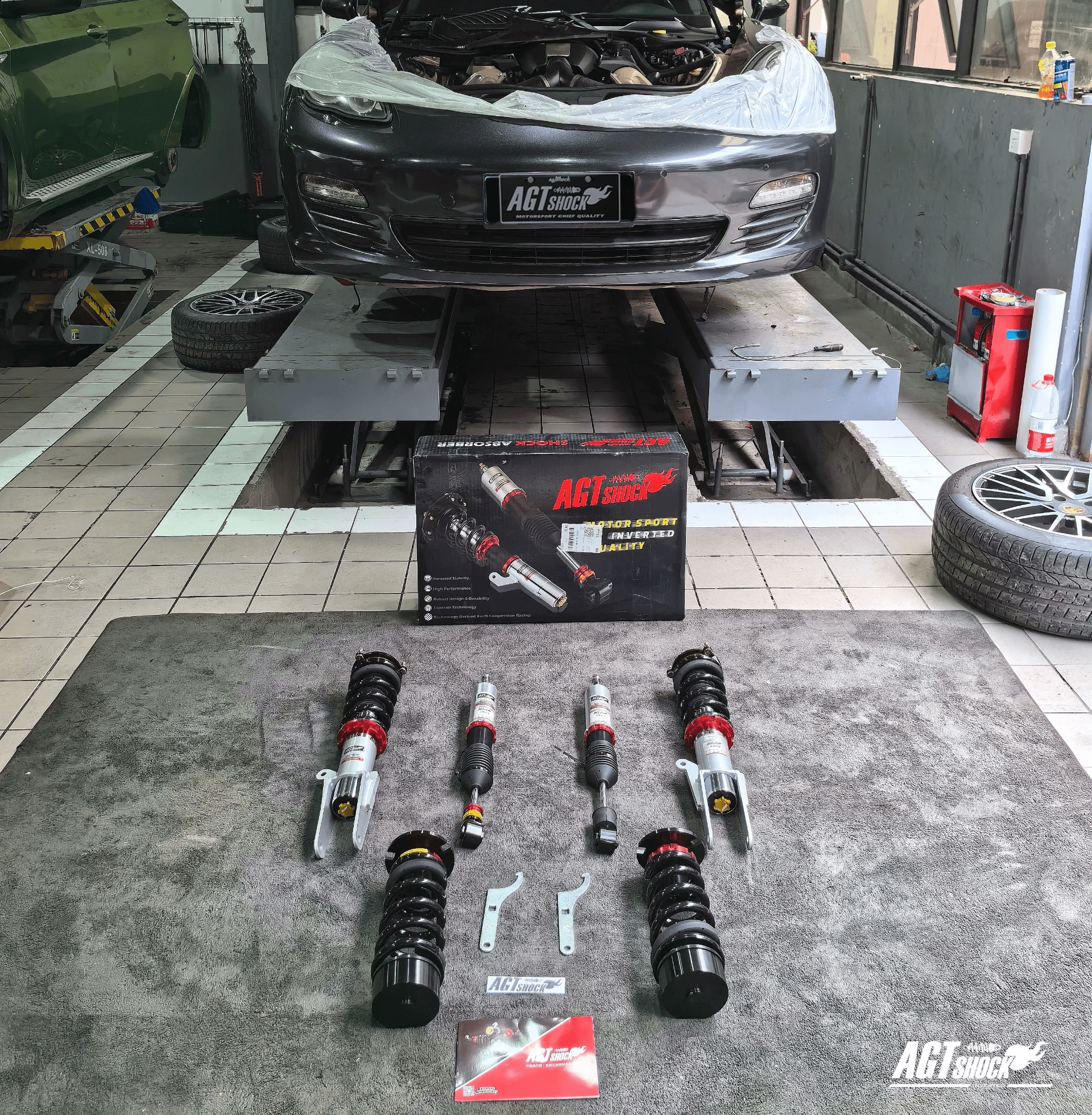 Kies-Motorsports AGT Shock AGT Shock 2010-2016 970 PANAMERA Front Inverted Fork/Rear Flip - Front Spring Rate: 15K220 Rear Spring Rate: 15K220