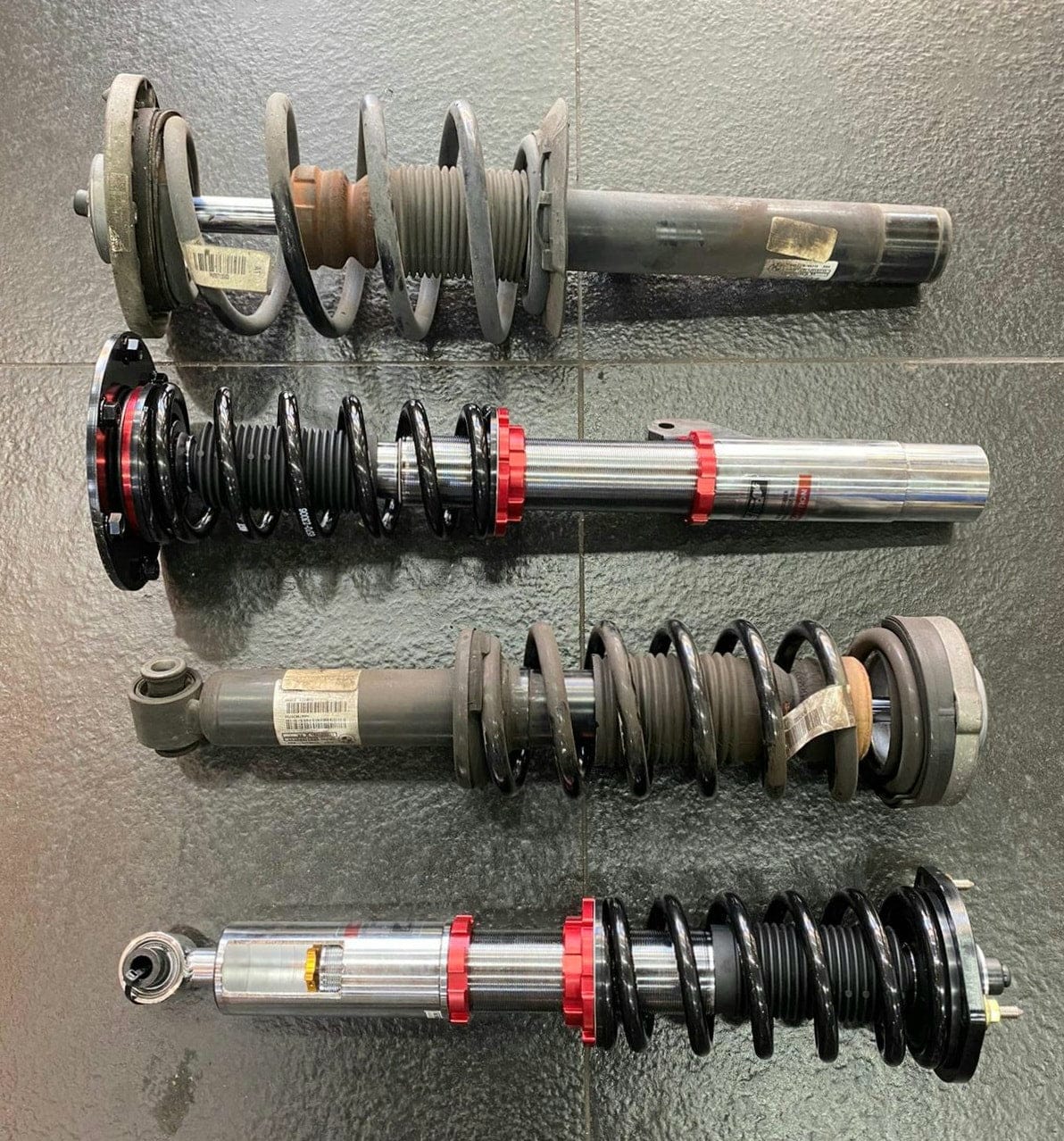 Kies-Motorsports AGT Shock AGT Shock 2011-2017 F25 F26 RWD X3 X4 MK2 Front/ Rear: Inverted Fork-Front Spring Rate: 7K205 B Rear Spring Rate: 8K215 B