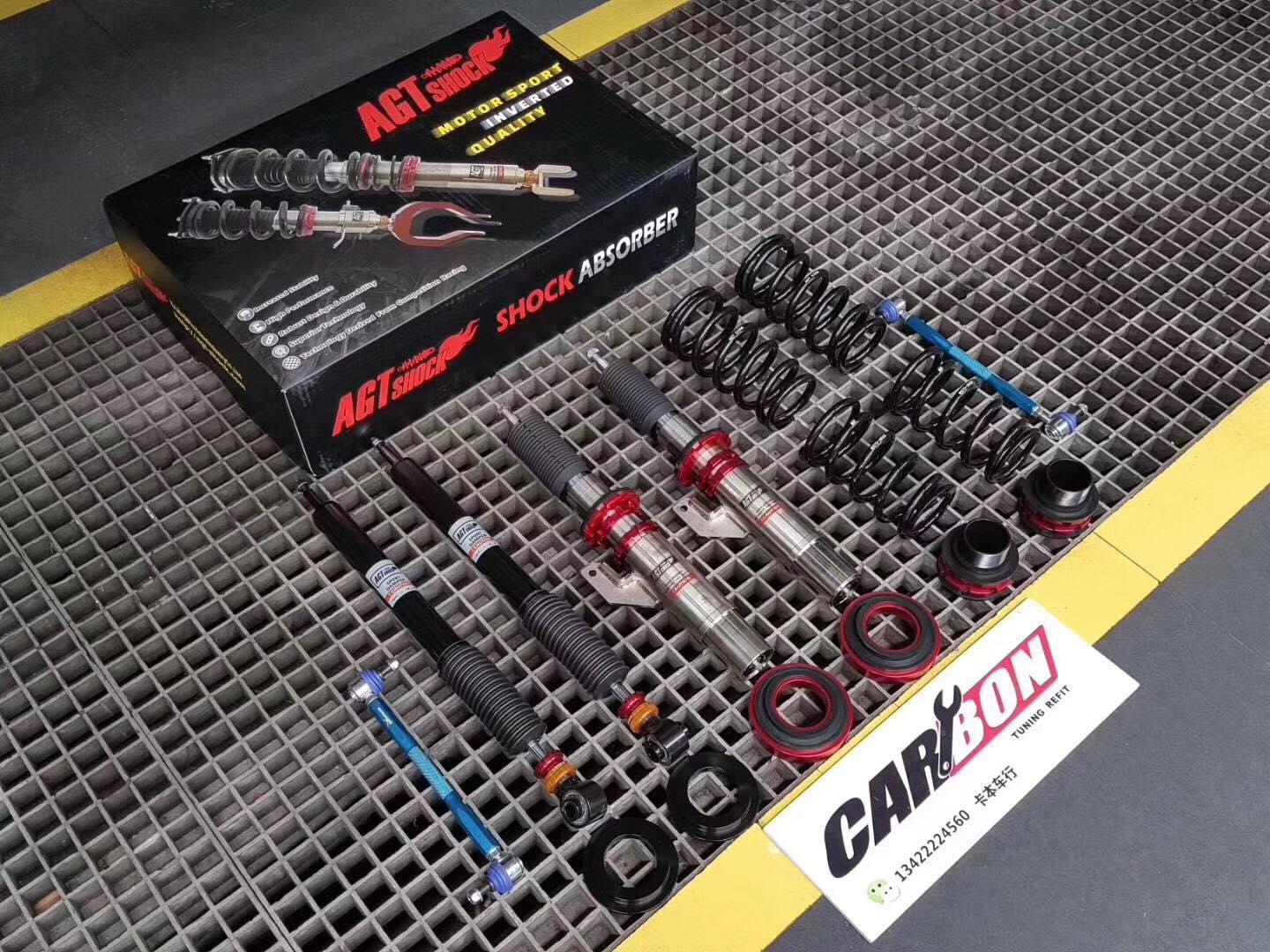 Kies-Motorsports AGT Shock AGT Shock 2017+ F52 1 SERIES MK3 Front Inverted Fork/Rear Flip - Front Spring Rate: 6K180 Rear Spring Rate: 6K160