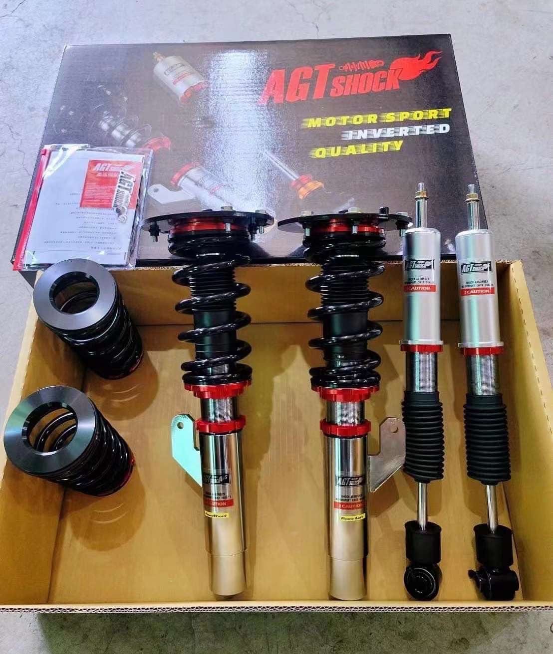 Kies-Motorsports AGT Shock AGT Shock 2018+ F39 X2 MK1 Front Inverted Fork/Rear Flip-Front Spring Rate: 7K190 Rear Spring Rate: 6K180
