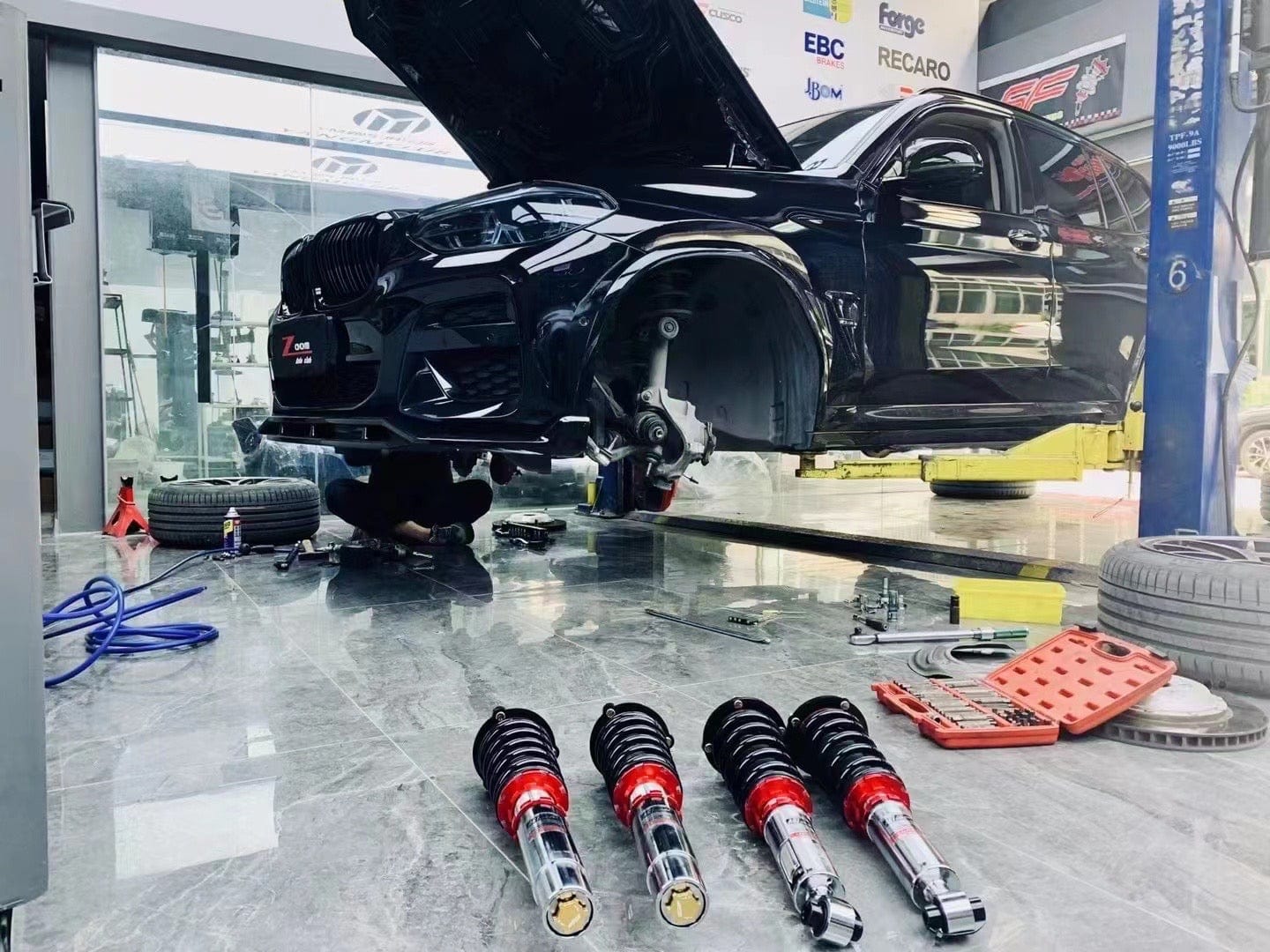 Kies-Motorsports AGT Shock AGT Shock 2021+ G08 IX3 Front Inverted Fork/Rear Flip - Front Spring Rate: 7K210 Rear Spring Rate: 14K200