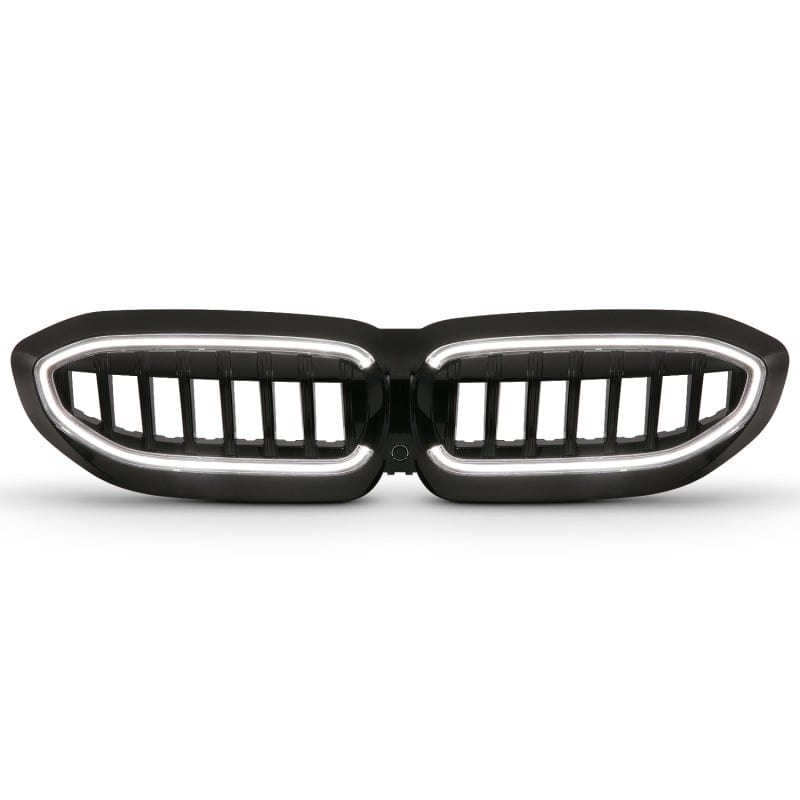 Kies-Motorsports ANZO Anzo 19-22 BMW 3 Series Black Housing Full LED Front Grille w/ Initiation & Running Light
