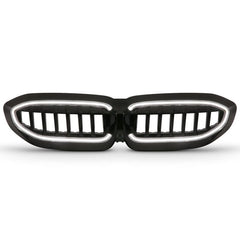 Kies-Motorsports ANZO Anzo 19-22 BMW 3 Series Black Housing Full LED Front Grille w/ Initiation & Running Light