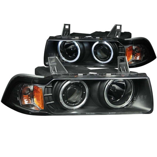 Kies-Motorsports ANZO ANZO 1992-1998 BMW 3 Series E36 Projector Headlights w/ Halo Black (CCFL) G2