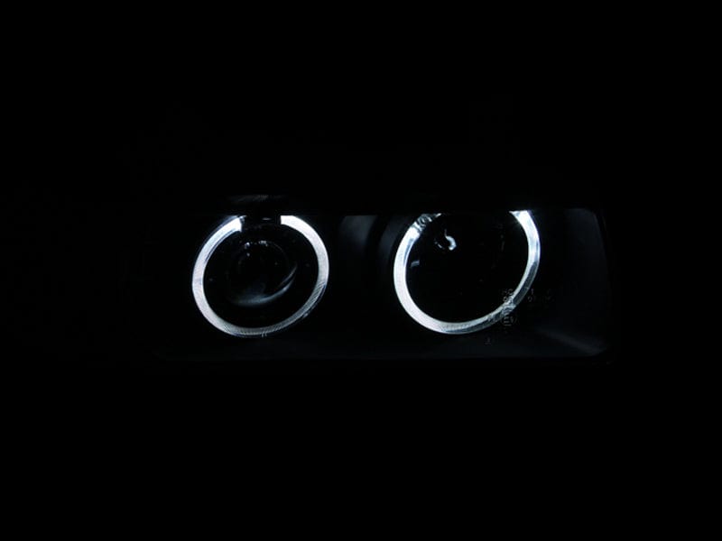Kies-Motorsports ANZO ANZO 1992-1998 BMW 3 Series E36 Projector Headlights w/ Halo Black G2 1 pc