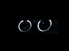 Kies-Motorsports ANZO ANZO 1992-1998 BMW 3 Series E36 Projector Headlights w/ Halo Black G2 1 pc
