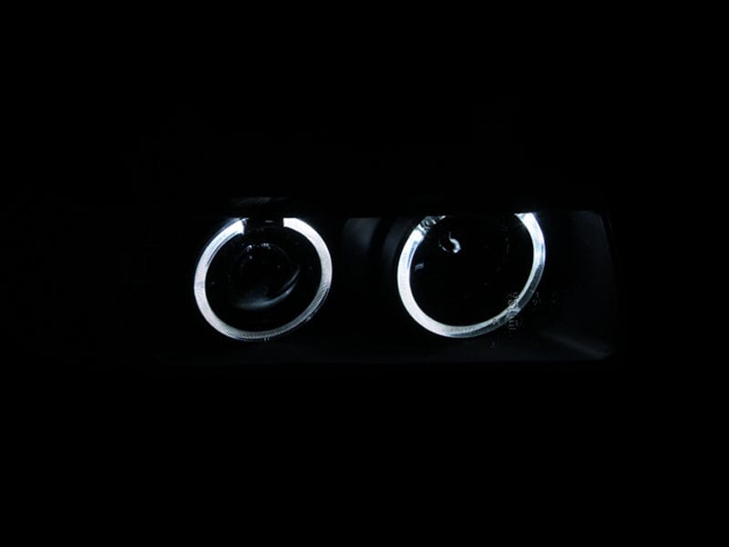 Kies-Motorsports ANZO ANZO 1992-1998 BMW 3 Series E36 Projector Headlights w/ Halo Black G2 1 pc