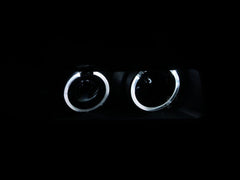 Kies-Motorsports ANZO ANZO 1992-1998 BMW 3 Series E36 Projector Headlights w/ Halo Black G2 1 pc