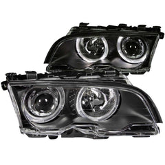 Kies-Motorsports ANZO ANZO 1999-2001 BMW 3 Series E46 Projector Headlights w/ Halo Black