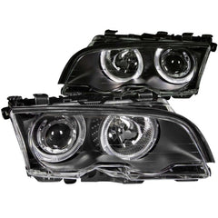 Kies-Motorsports ANZO ANZO 1999-2001 BMW 3 Series E46 Projector Headlights w/ Halo Black
