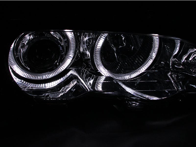 Kies-Motorsports ANZO ANZO 2000-2003 BMW 3 Series E46 Projector Headlights w/ Halo Chrome