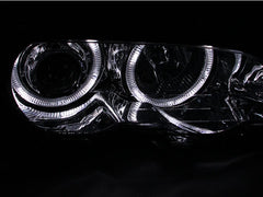 Kies-Motorsports ANZO ANZO 2000-2003 BMW 3 Series E46 Projector Headlights w/ Halo Chrome