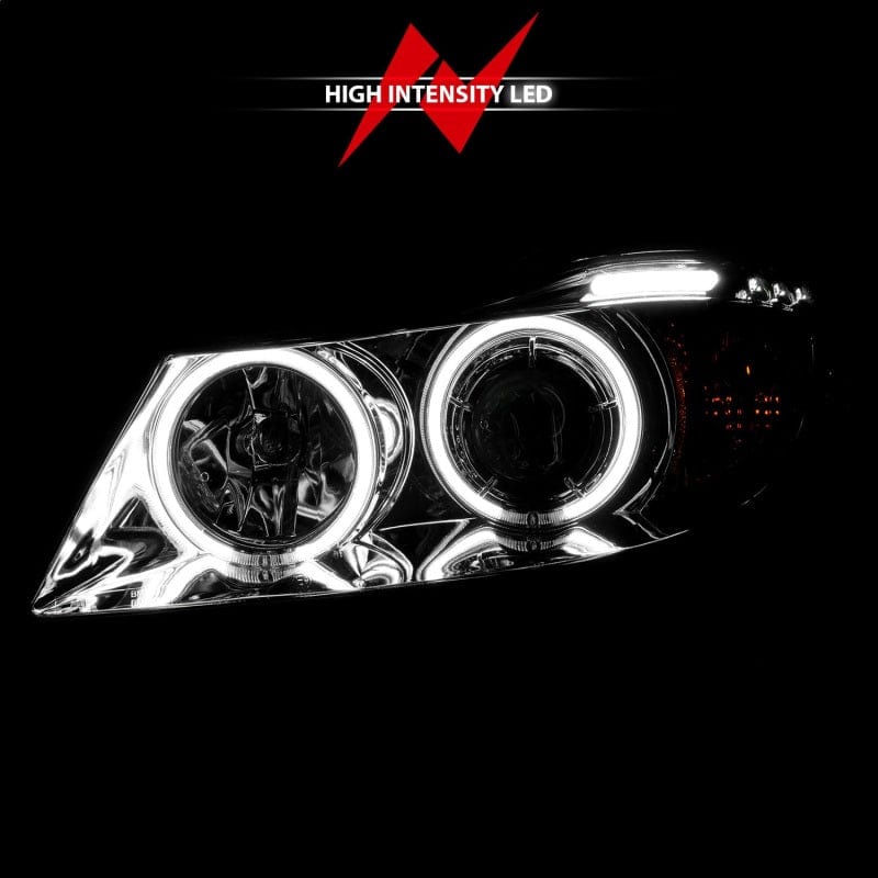 Kies-Motorsports ANZO ANZO 2006-2008 BMW 3 Series E90-E91 Projector Headlights w/ Halo w/ LED Bar Chrome (CCFL)