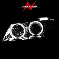 Kies-Motorsports ANZO ANZO 2006-2008 BMW 3 Series E90-E91 Projector Headlights w/ Halo w/ LED Bar Chrome (CCFL)