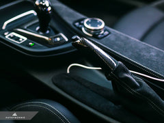 Kies-Motorsports AutoTecknic USA AutoTecknic Carbon Alcantara E-Brake Handle - BMW F-Chassis