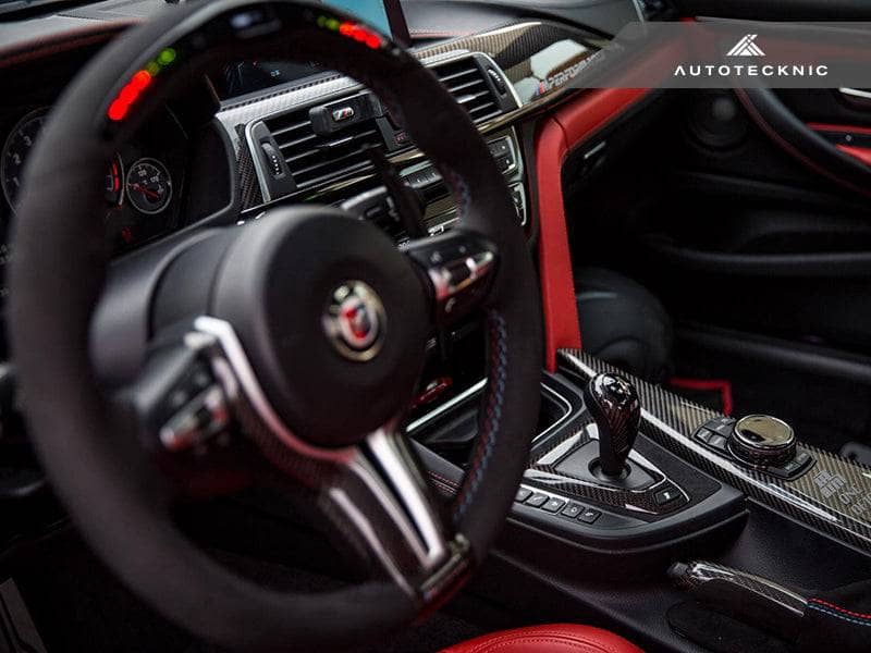 Kies-Motorsports AutoTecknic USA AutoTecknic Carbon Alcantara Shift Console Trim - F80 M3 | F82/ F83 M4