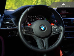 Kies-Motorsports AutoTecknic USA AutoTecknic Carbon Alcantara Steering Wheel Trim - F90 M5 2018-2019