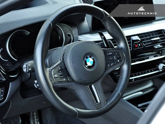 Kies-Motorsports AutoTecknic USA AutoTecknic Carbon Alcantara Steering Wheel Trim - G01 X3 | G02 X4