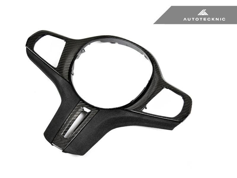 Kies-Motorsports AutoTecknic USA AutoTecknic Carbon Alcantara Steering Wheel Trim - G14/ G15/ G16 8-Series G14 8-Series Convertible / Non-Heated Steering Wheel / No
