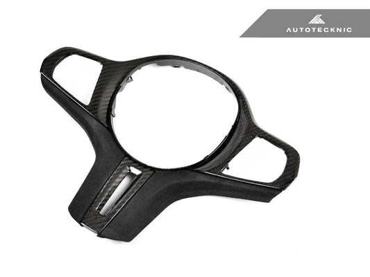 Kies-Motorsports AutoTecknic USA AutoTecknic Carbon Alcantara Steering Wheel Trim - G14/ G15/ G16 8-Series G14 8-Series Convertible / Non-Heated Steering Wheel / No