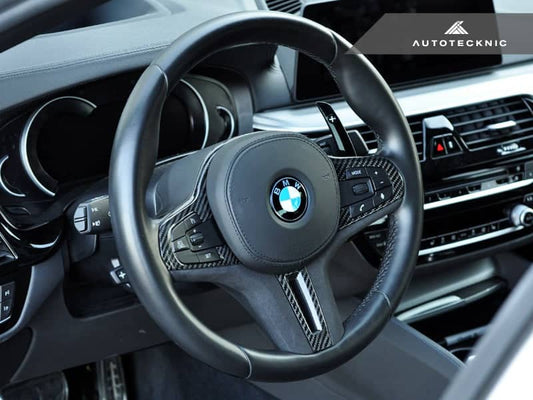 Kies-Motorsports AutoTecknic USA AutoTecknic Carbon Alcantara Steering Wheel Trim - G30 5-Series | G32 6-Series GT