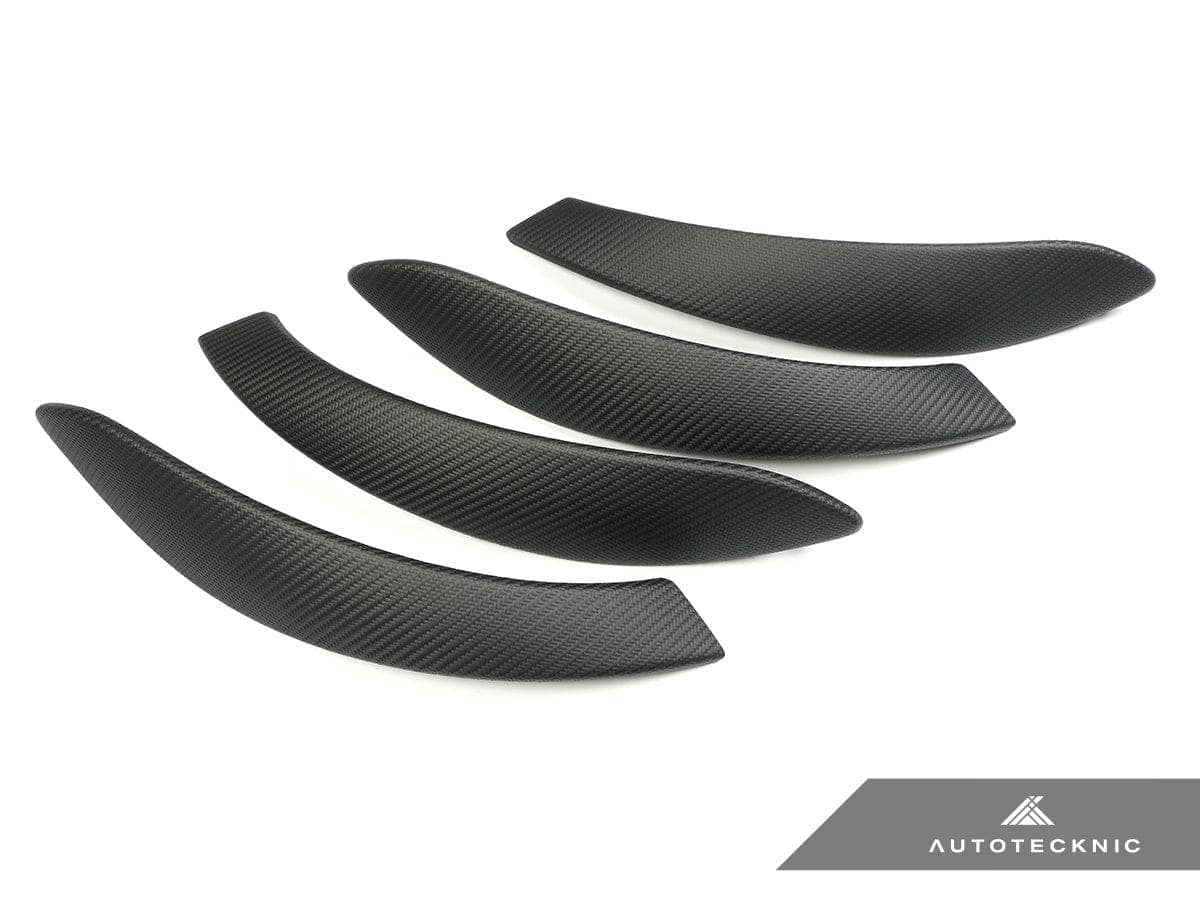 Kies-Motorsports AutoTecknic USA AutoTecknic Carbon Door Grip Handle Trim Set - F8X M3/ M4 F80 M3 Sedan - Front and Rear / Matte Open-Pore Finish
