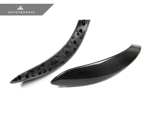 Kies-Motorsports AutoTecknic USA AutoTecknic Carbon Door Grip Handle Trim Set - F8X M3/ M4 F80 M3 Sedan - Front Only / Gloss Finish
