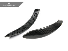 Kies-Motorsports AutoTecknic USA AutoTecknic Carbon Door Grip Handle Trim Set - F8X M3/ M4 F80 M3 Sedan - Front Only / Gloss Finish