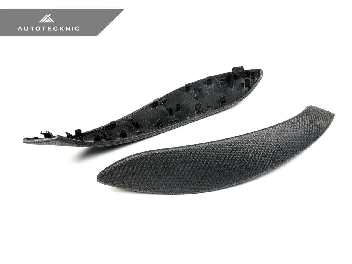 Kies-Motorsports AutoTecknic USA AutoTecknic Carbon Door Grip Handle Trim Set - F8X M3/ M4 F80 M3 Sedan - Front Only / Matte Open-Pore Finish