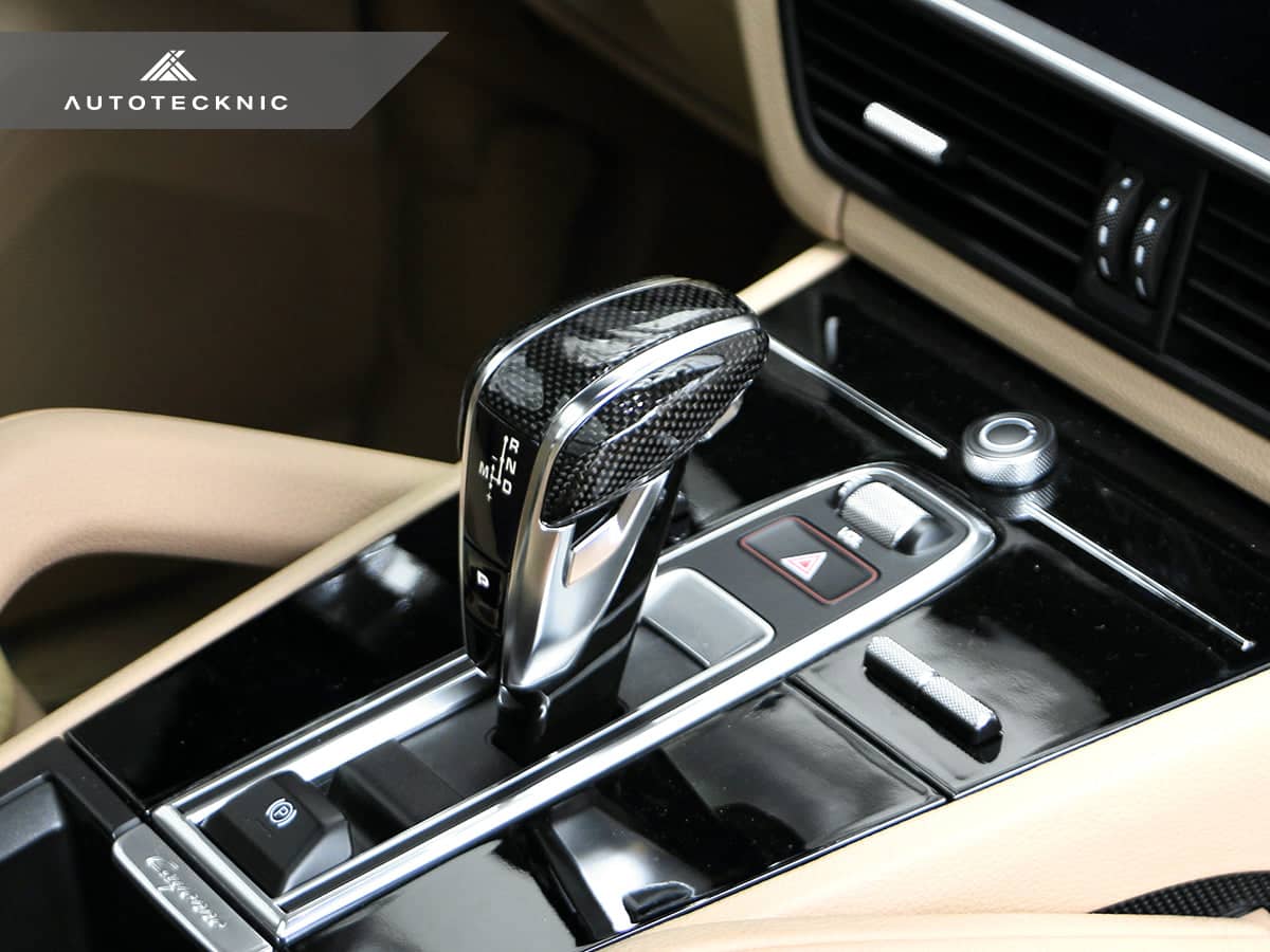 Kies-Motorsports AutoTecknic USA AutoTecknic Carbon Fiber Exclusive Design Shift Lever - Porsche 971 Panamera | 9Y0 Cayenne
