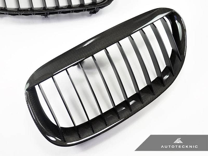 Kies-Motorsports AutoTecknic USA AutoTecknic Carbon Fiber Front Grille Set - E63/ E64 6-Series & M6 Plain Weave (1X1)