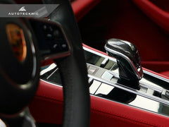 Kies-Motorsports AutoTecknic USA AutoTecknic Carbon Fiber Gear Selector Cover - Porsche 971 Panamera 2017-Up