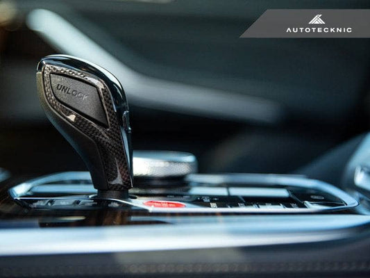 Kies-Motorsports AutoTecknic USA AutoTecknic Carbon Fiber Gear Selector Side Trims - G1X 8-Series