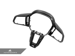 Kies-Motorsports AutoTecknic USA AutoTecknic Carbon Fiber Steering Wheel Trim - G90/ G99 M5