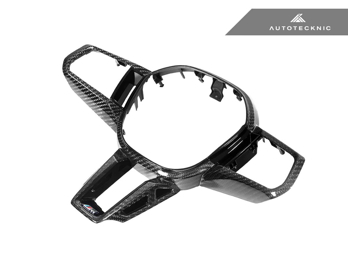 Kies-Motorsports AutoTecknic USA AutoTecknic Carbon Fiber Steering Wheel Trim - G90/ G99 M5