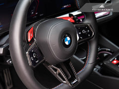 Kies-Motorsports AutoTecknic USA AutoTecknic Carbon Fiber Steering Wheel Trim - G90/ G99 M5