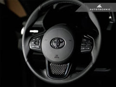 Kies-Motorsports AutoTecknic USA AutoTecknic Carbon Fiber Steering Wheel Trim Overlay - A90 Supra 2020-Up A90 Supra 2020-Up