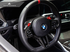 Kies-Motorsports AutoTecknic USA AutoTecknic Carbon LCI Steering Wheel Top Cover - G8X M2/ M3/ M4