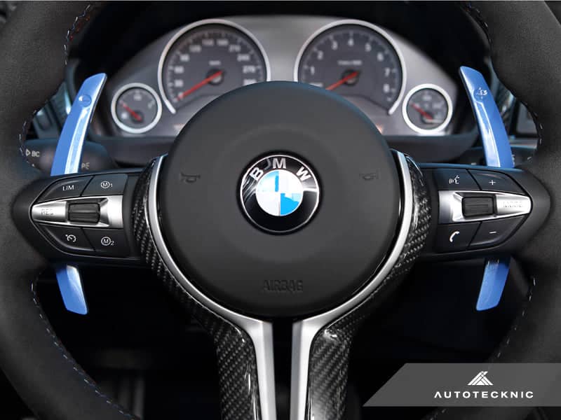 Kies-Motorsports AutoTecknic USA AutoTecknic Competition Shift Paddles - F06/ F12/ F13 M6 Yas Marina Blue