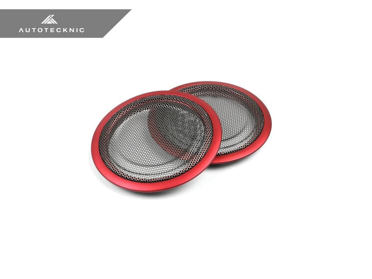 Kies-Motorsports AutoTecknic USA AutoTecknic Door Panel Speaker Mesh Cover Set - BMW F-Chassis F80 M3 Sedan / Satin Red