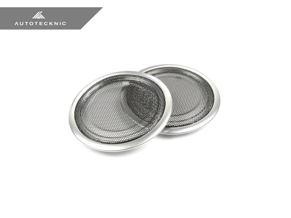 Kies-Motorsports AutoTecknic USA AutoTecknic Door Panel Speaker Mesh Cover Set - BMW F-Chassis F80 M3 Sedan / Satin Silver