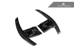 Kies-Motorsports AutoTecknic USA AutoTecknic Dry Carbon Battle Version Shift Paddles - F95 X5M | F96 X6M F95 X5M / Red Shift Indicators / Gloss Carbon Finish