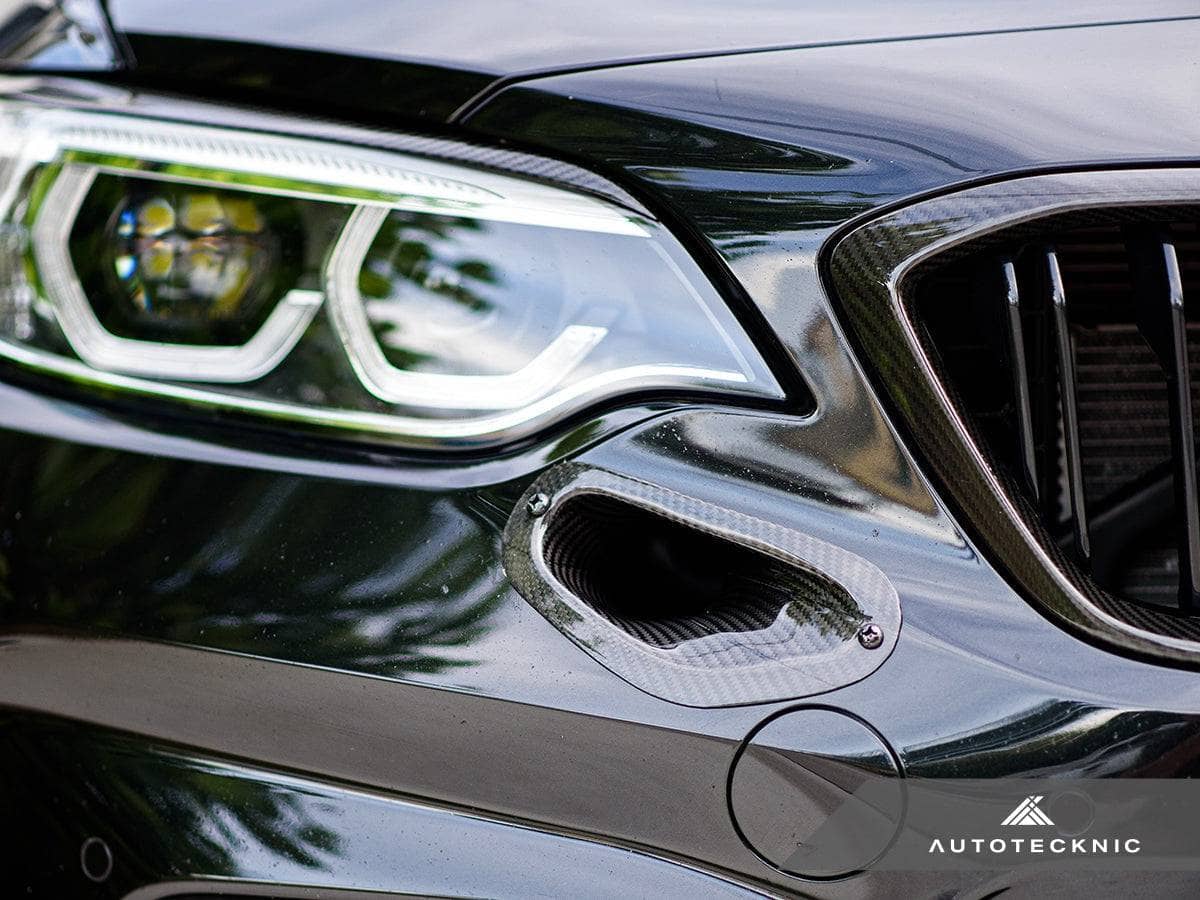 Kies-Motorsports AutoTecknic USA AutoTecknic Dry Carbon Brake Cooling Ducts - F87 M2 Competition | M2 CS