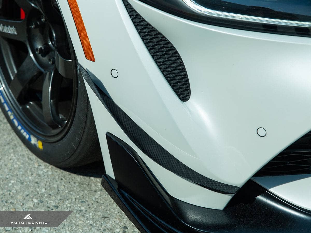 Kies-Motorsports AutoTecknic USA AutoTecknic Dry Carbon Canard Set - A90 Supra 2020-Up